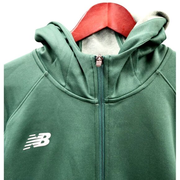 New Balance Mens Full-Zip Green Hoodie XLT NBTAVELHOODY Lightweight Athletic Jac - Picture 6 of 16